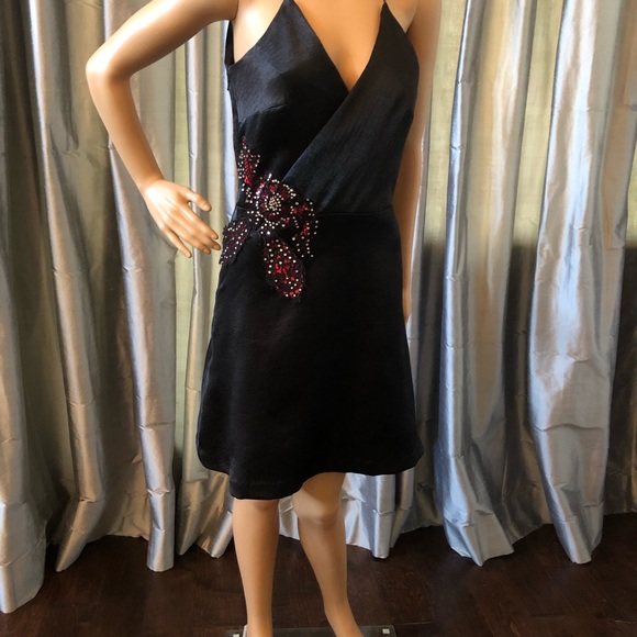 One of a kind satin black dress - Picture 7 of 8